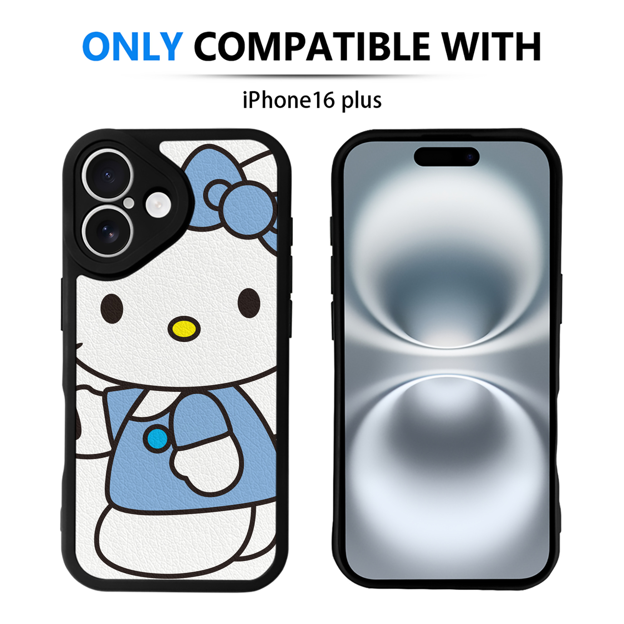 （画像用） Hello Kitty ハローキティ 【iPhone 16シリーズ対応】シリコンスマホケース（レザー調） 材質：シリコン